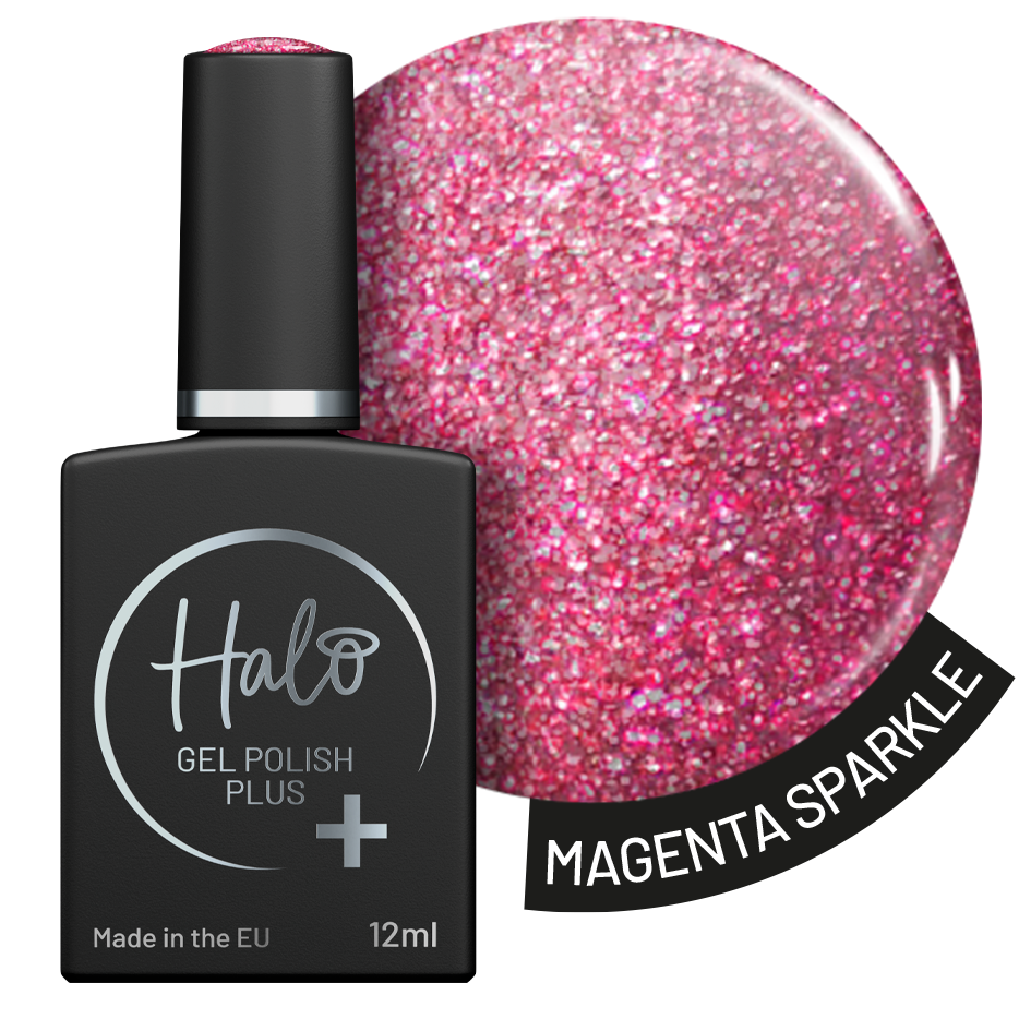 Halo Gel Polish Plus Magenta Sparkle
