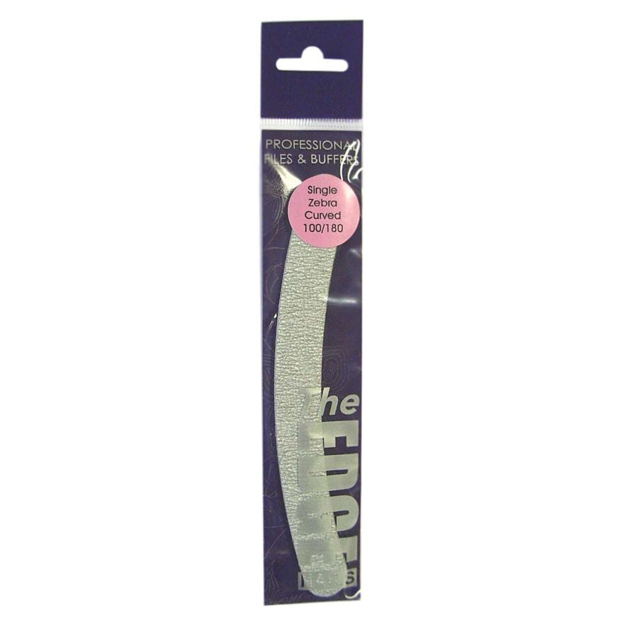 The Edge Zebra Curved Nail File 100/180 Grit