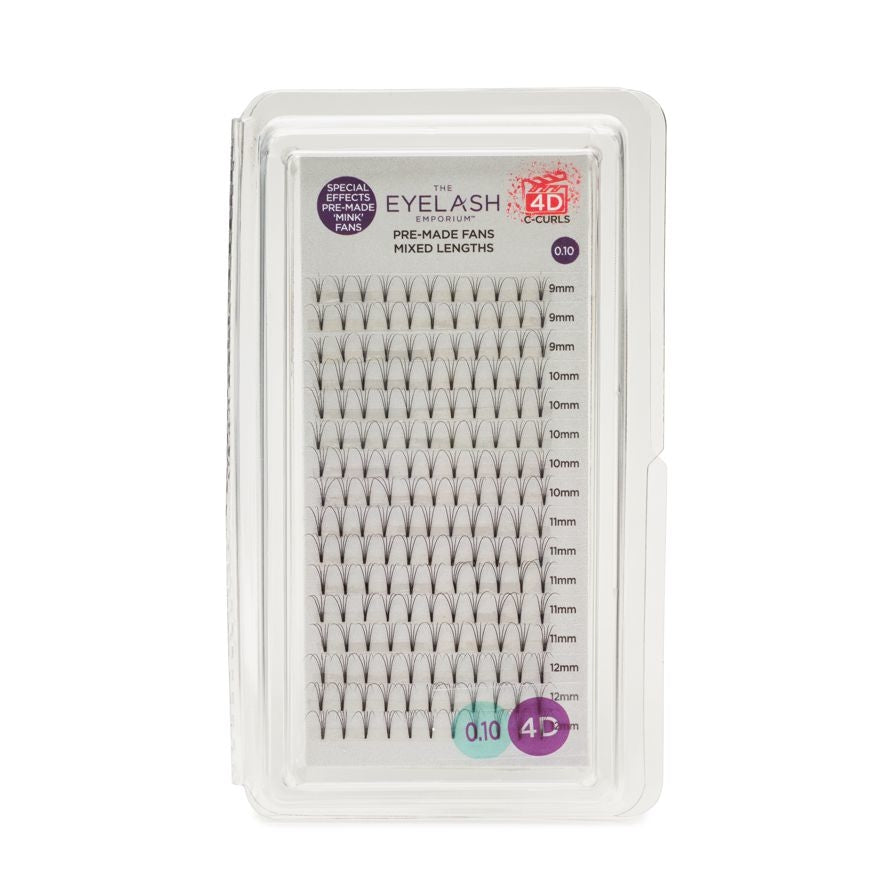 The Eyelash Emporium 4D Fan Lashes C Curl 0.10