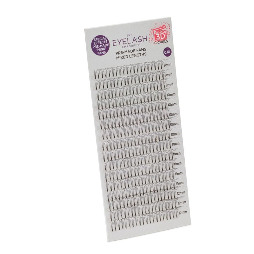 The Eyelash Emporium 3D Fan Lashes C Curl 0.10