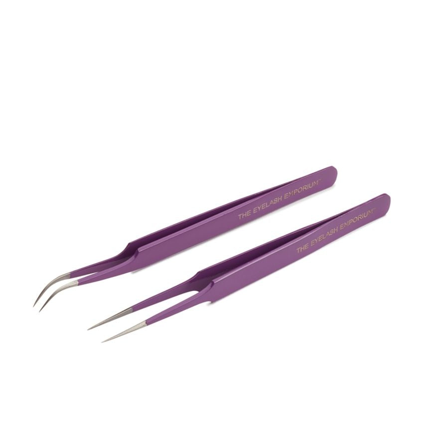 The Eyelash Emporium Straight & Curved Tweezer Set