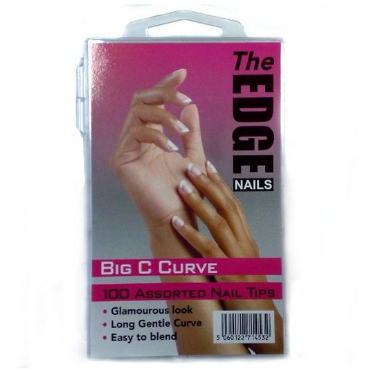 The Edge Nail Tips Big C Curve 100 Assorted