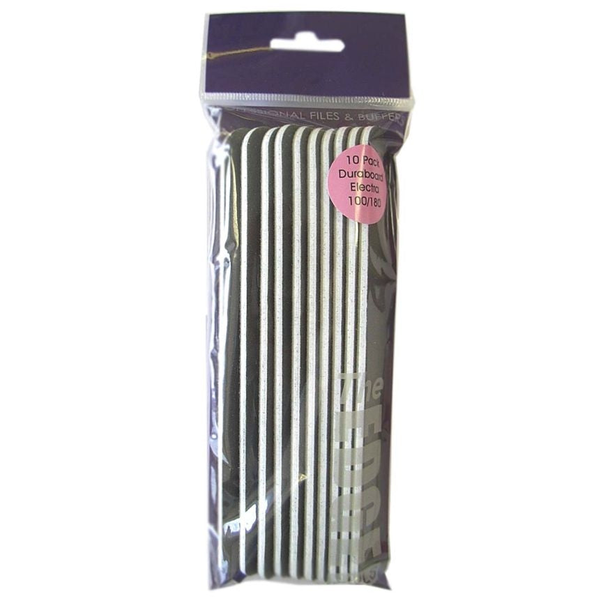 The Edge Duraboard Electra Nail File 100/180 Grit 10 Pack