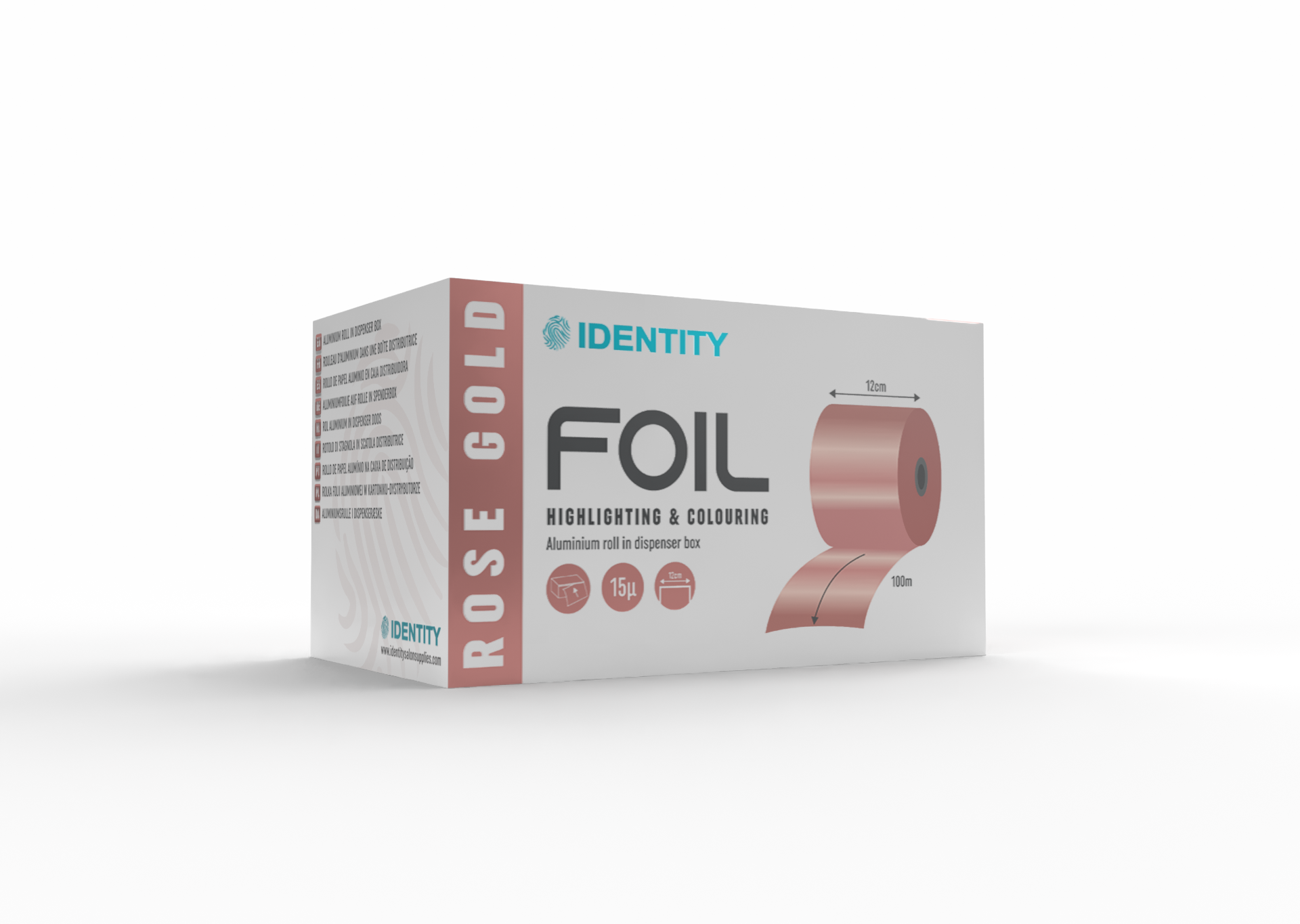 Identity Foil Rose Gold 12cm X 100m