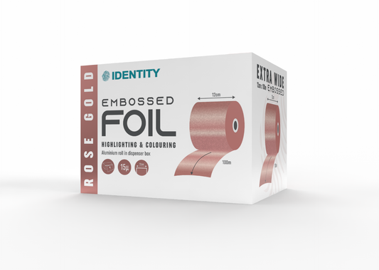 Identity foil Rose Gold 12cm X 100m Embossed