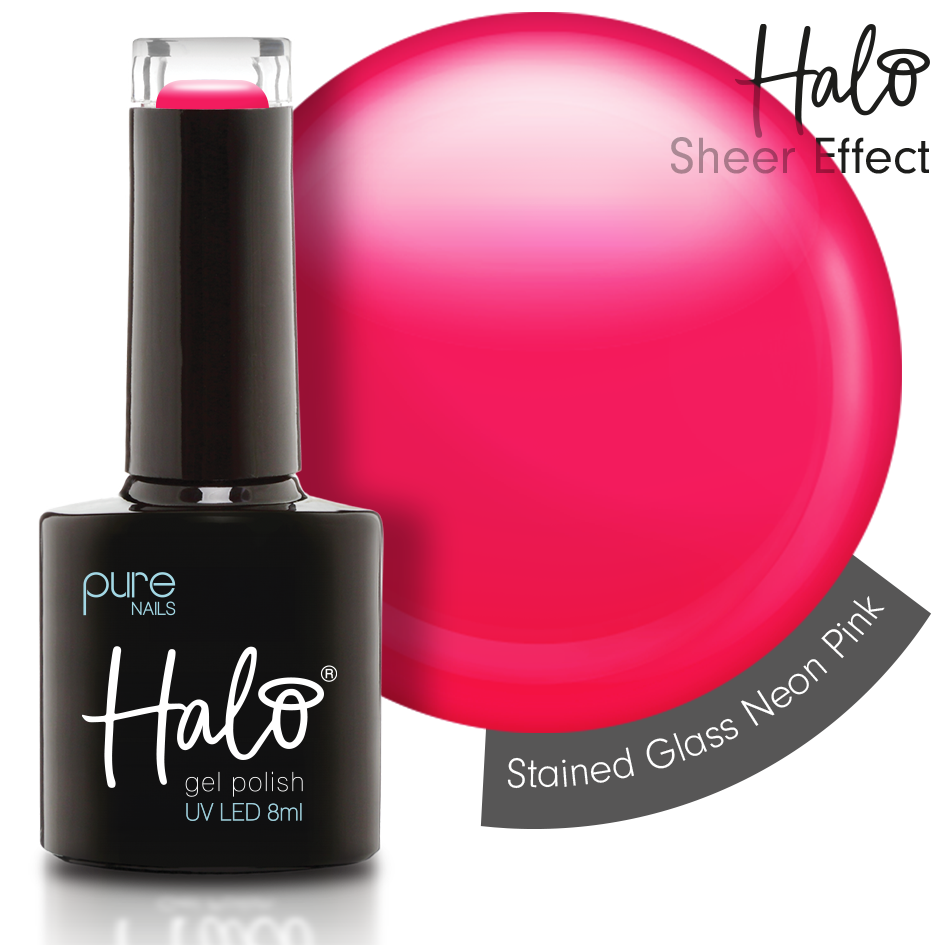 Halo Gel Stained Glass Neon Pink