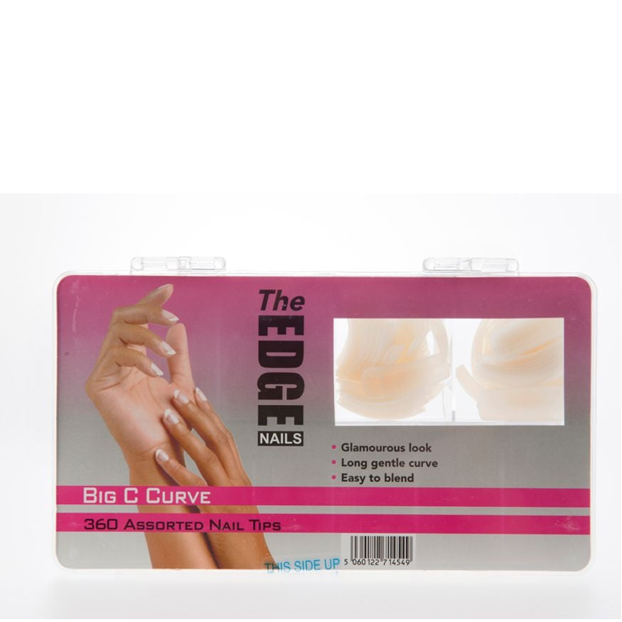 The Edge Nail Tips Big C Curve 360 Assorted