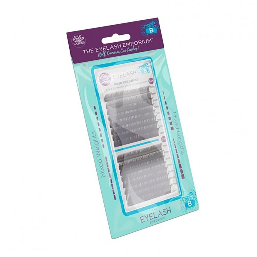 The Eyelash Emporium Split Screen Lashes B Curl 0.06 & 0.07