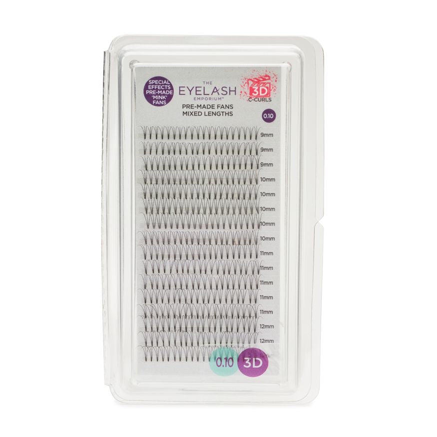 The Eyelash Emporium 3D Fan Lashes C Curl 0.10