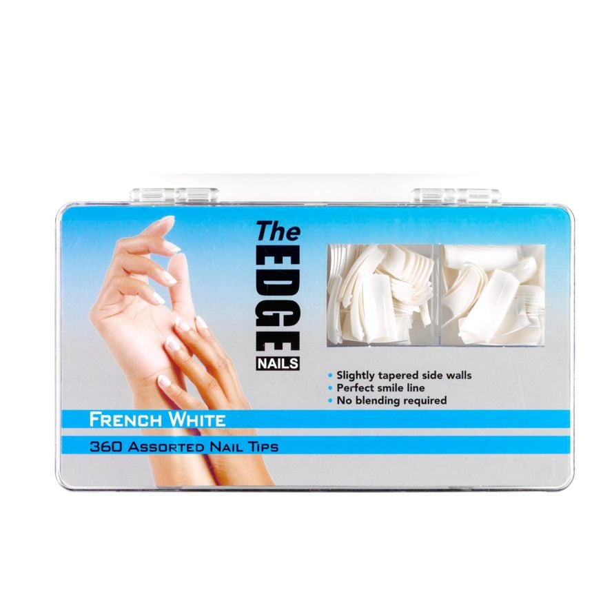 The Edge Nail Tips French white 360 Assorted