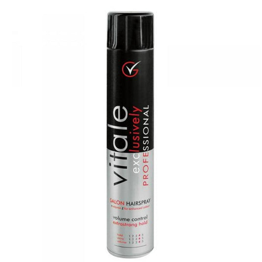 Vitale Hairspray Extra Strong Hold Black Can
